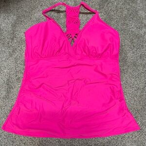 Women's Pink Halter tankini Swim Top